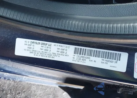 2014 Dodge Avenger Se из США, поврежденный, VIN 1C3CDZAB5EN228581